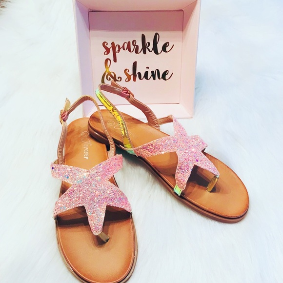 🆕CLEARANCE Glitter Starfish Holographic Sandals - Picture 4 of 4